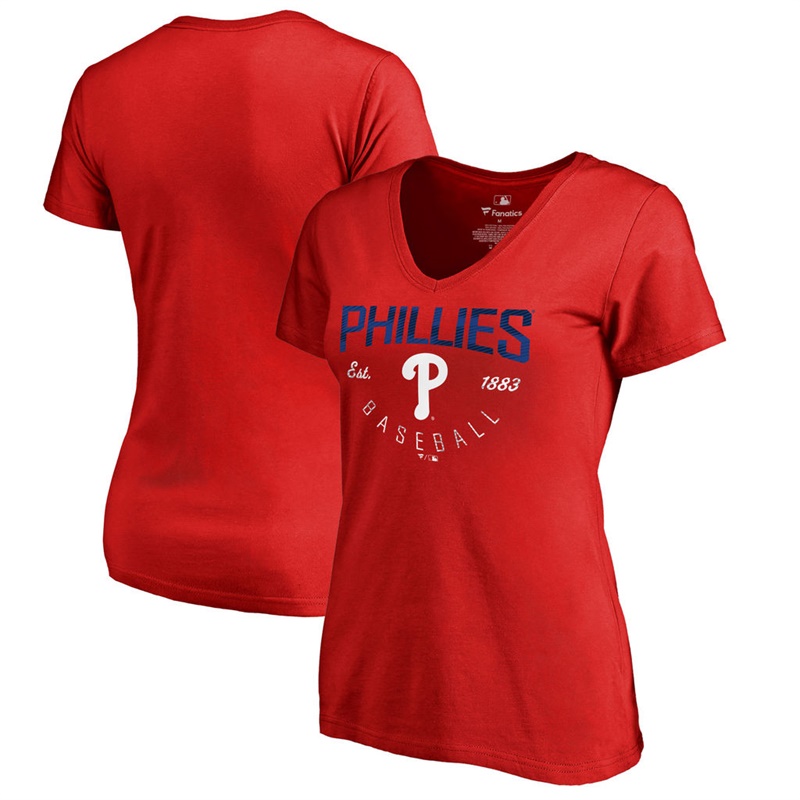 Women Philadelphia Phillies Red Live For It T-Shirt