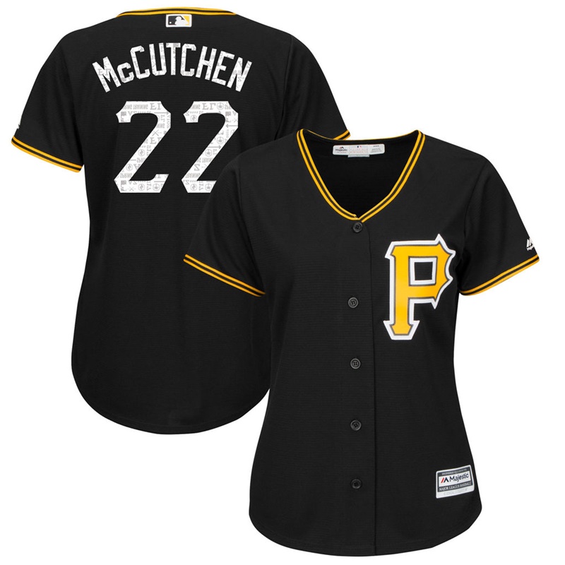 Women Pittsburgh Pirates #22 Andrew McCutchen Alternate Black Cool Base Jersey