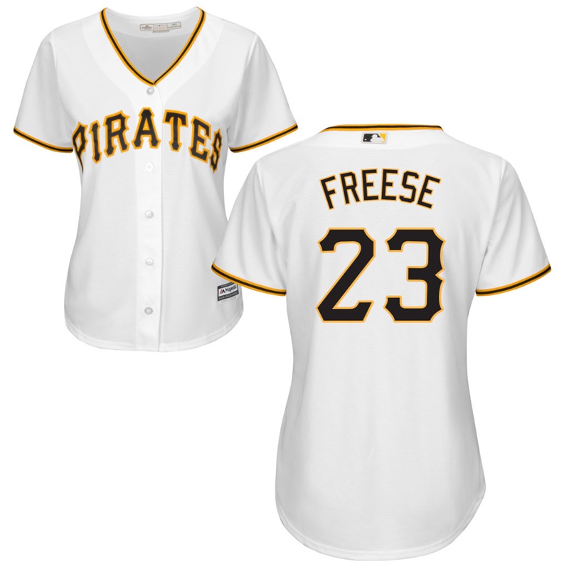 Women Pittsburgh Pirates #23 David Freese Home White Cool Base Jersey