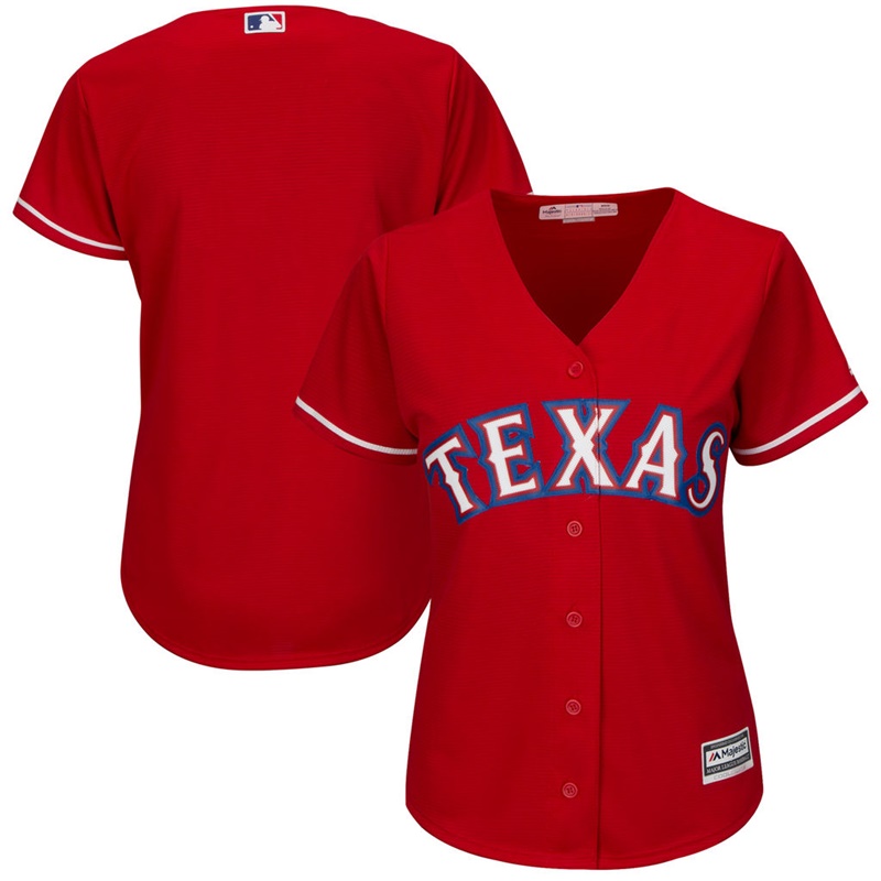 Women Texas Rangers Scarlet Authentic Team Jersey