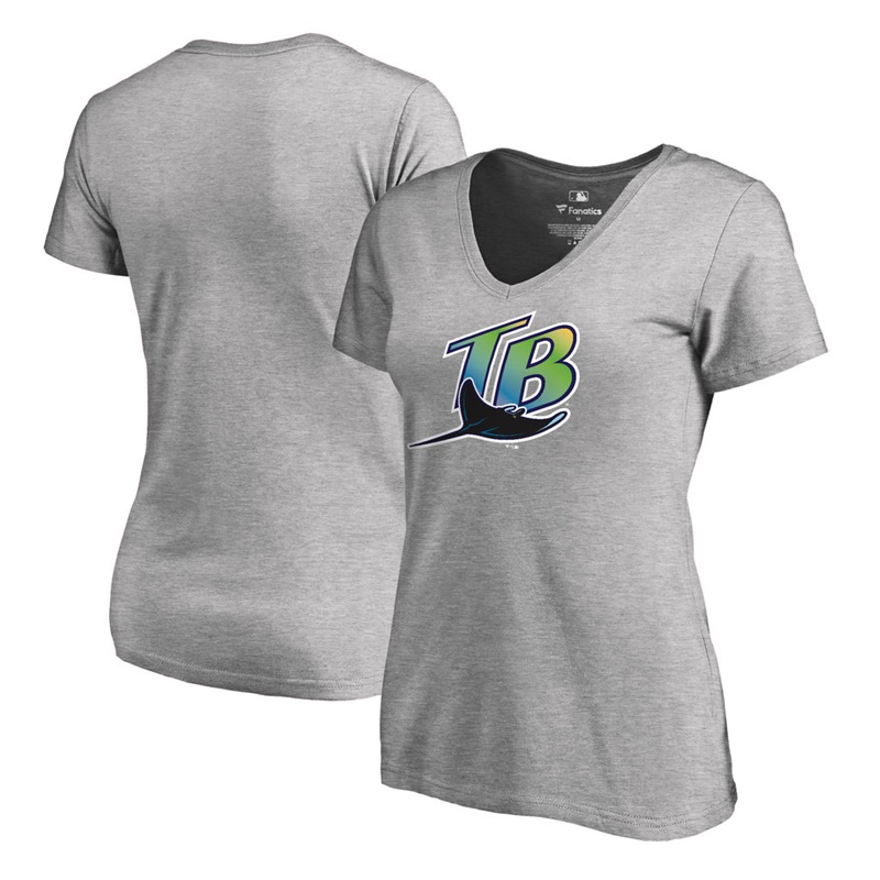 Women Tampa Bay Rays Gray Cooperstown Collection Forbes T-Shirt