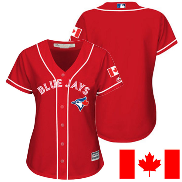 Women's Toronto Blue Jays Majestic 2016 Canada Day Red Cool Base Team Jersey