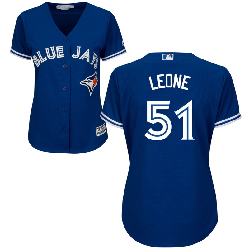 Women Toronto Blue Jays #51 Dominic Leone Alternate Royal Cool Base Jersey