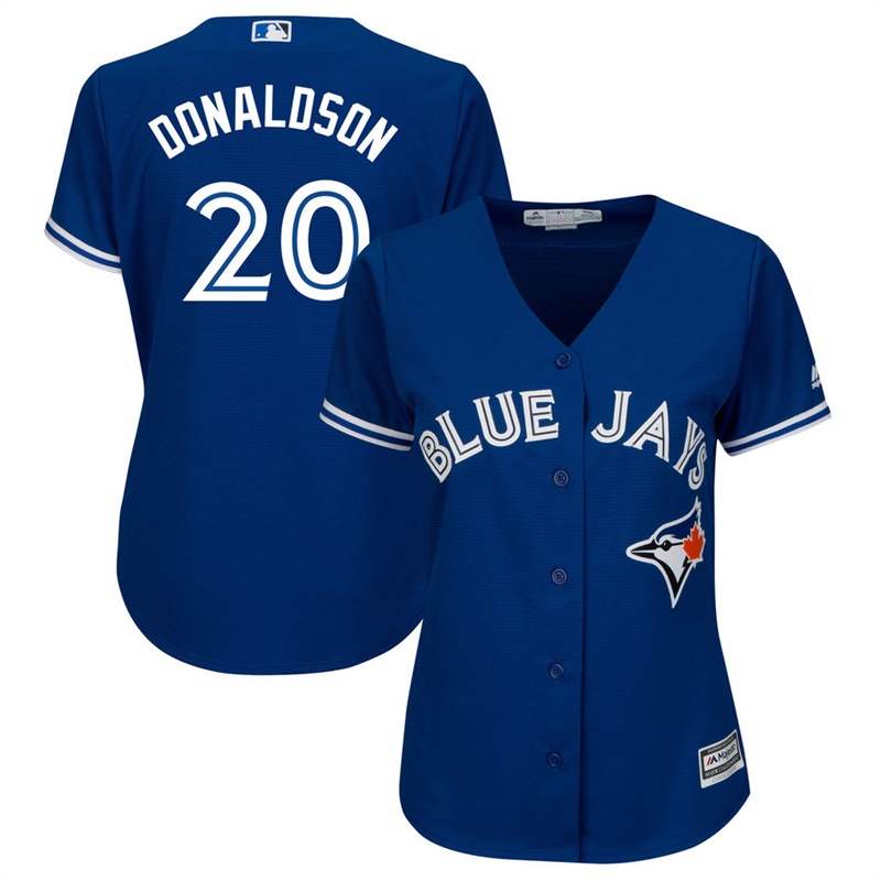 Women Toronto Blue Jays #20 Josh Donaldson Alternate Royal Cool Base Jersey