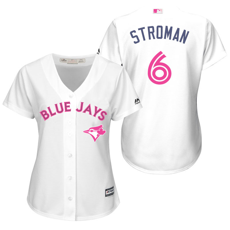 Women's Toronto Blue Jays #6 Marcus Stroman White Home 2016 Mother's Day Cool Base Jersey