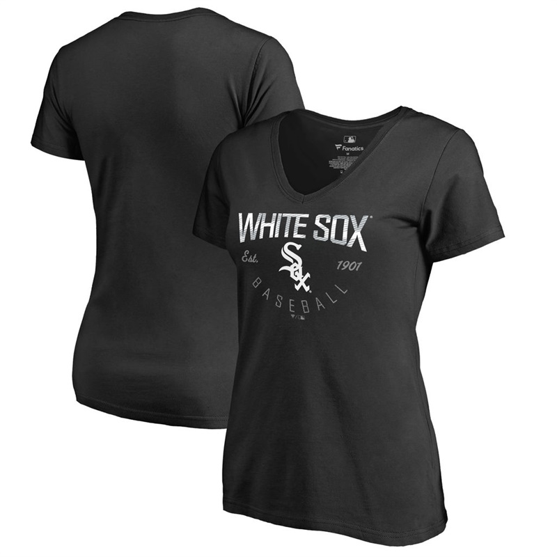 Women Chicago White Sox Black Live For It T-Shirt