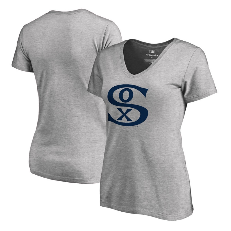 Women Chicago White Sox Gray Cooperstown Collection Forbes T-Shirt