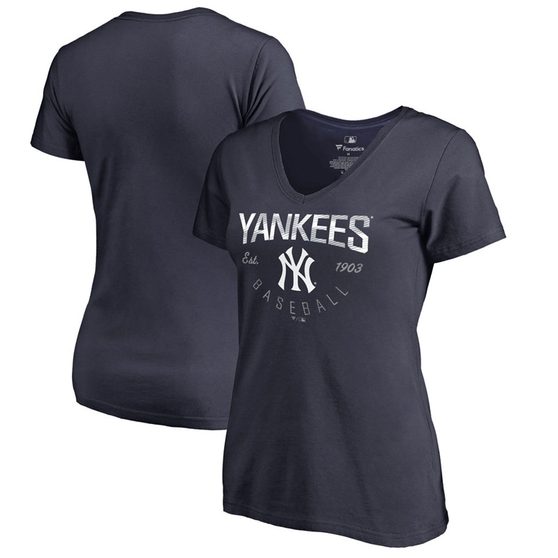 Women New York Yankees Navy Live For It T-Shirt