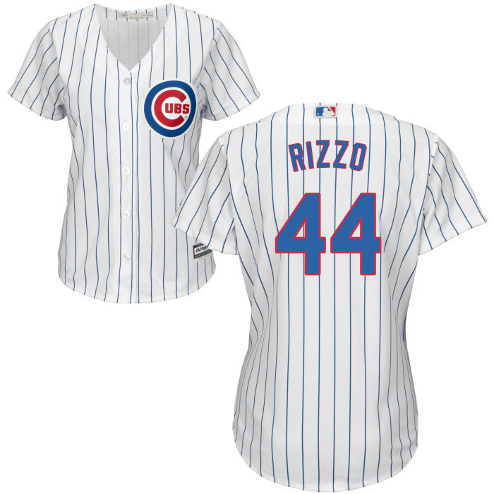 Women's Chicago Cubs Anthony Rizzo #44 White Official Cool Base Jersey