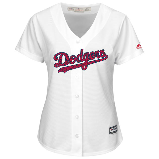 Women's Los Angeles Dodgers White 2016 Independence Day Stars & Stripes Cool Base Jersey