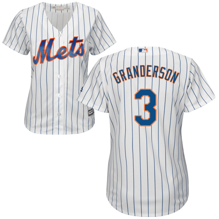 Women's New York Mets Curtis Granderson #3 White Official Cool Base Jersey