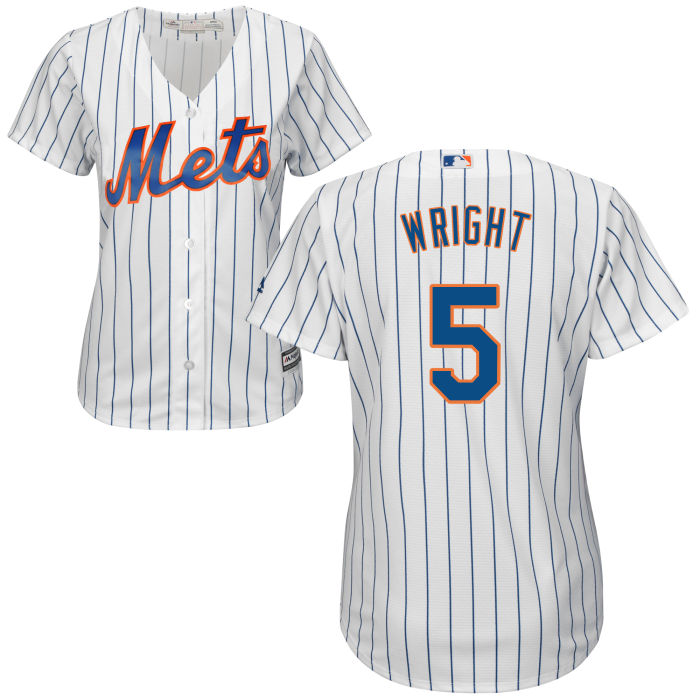 Women's New York Mets David Wright #5 White Official Cool Base Jersey