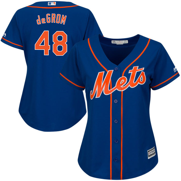 Women's New York Mets Jacob deGrom #48 Royal Official Cool Base Jersey