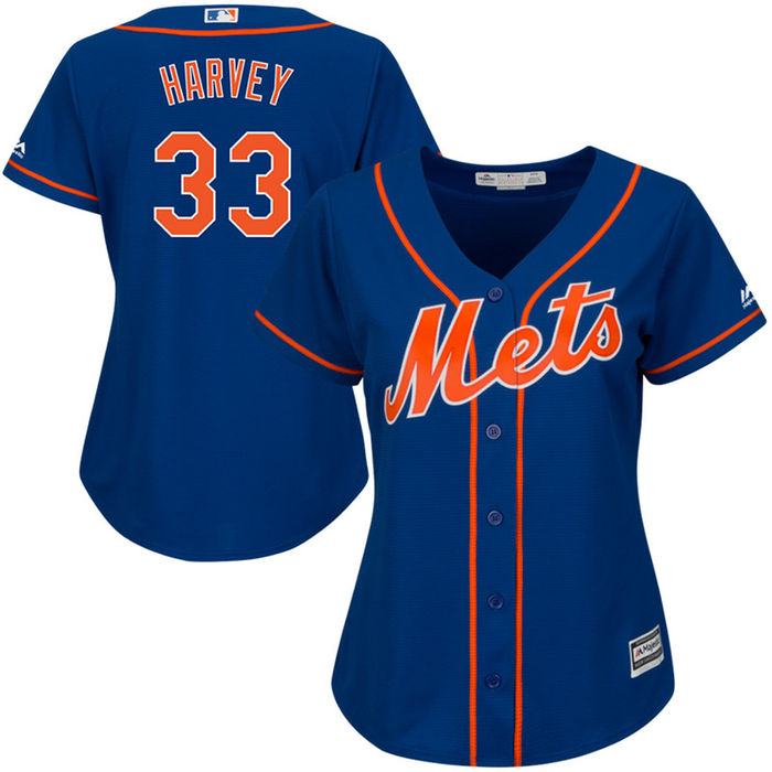 Women's New York Mets Matt Harvey #33 Royal Official Cool Base Jersey