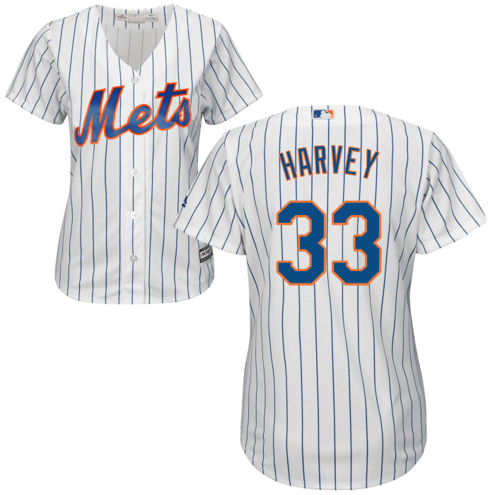 Women's New York Mets Matt Harvey #33 White Official Cool Base Jersey