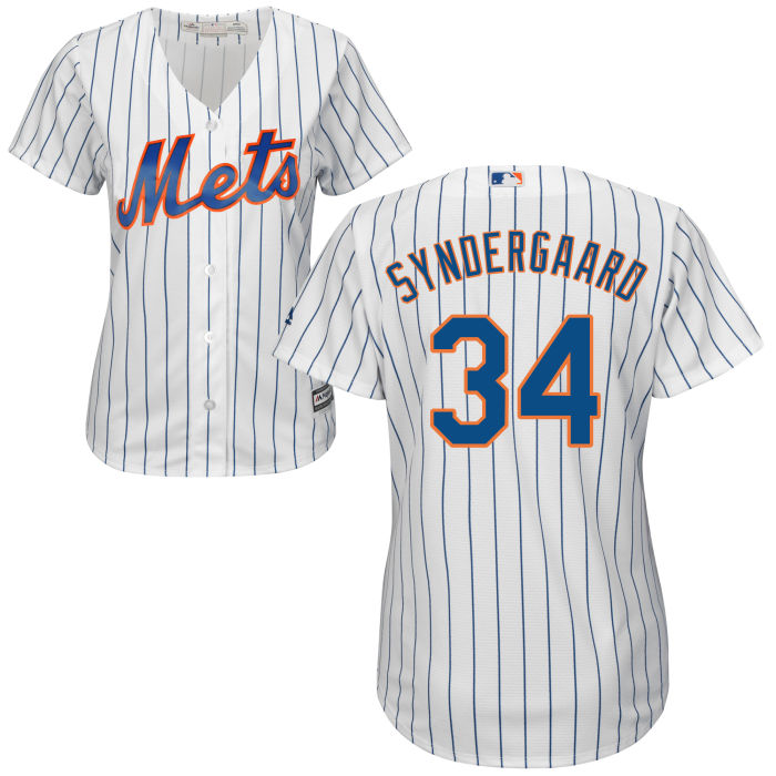 Women's New York Mets Noah Syndergaard #34 White Official Cool Base Jersey