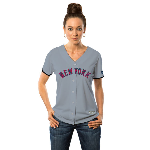 Women's New York Yankees Gray 2016 Independence Day Stars & Stripes Cool Base Jersey