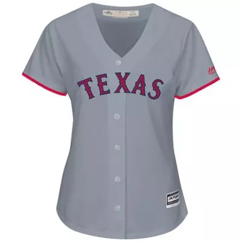 Women's Texas Rangers Gray 2016 Independence Day Stars & Stripes Authentic Cool Base Jersey