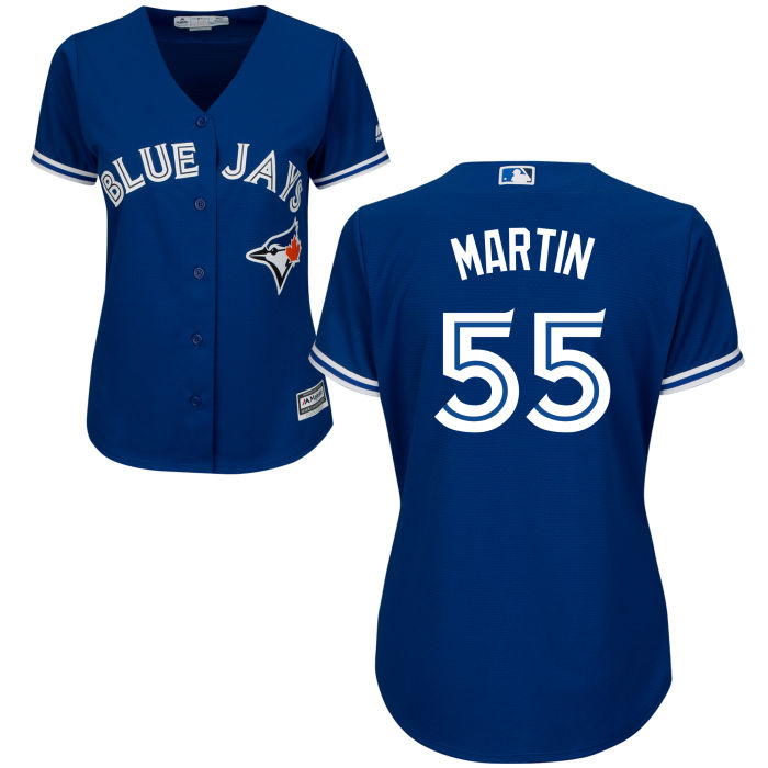 Women's Toronto Blue Jays Russell Martin #55 Royal Official Cool Base Jersey