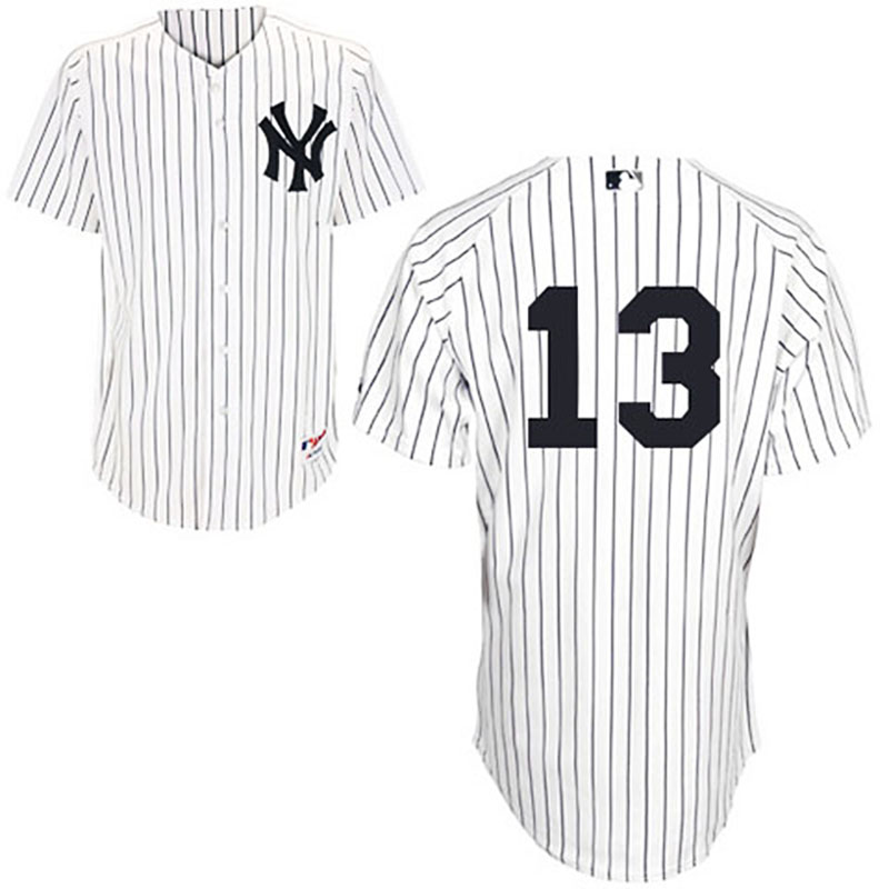 New York Yankees #13 Alex Rodriguez Youth White Home Jersey