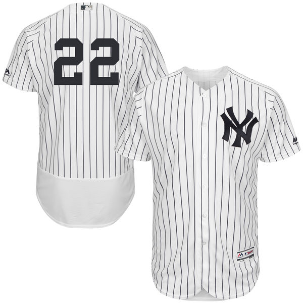 New York Yankees Jacoby Ellsbury White Navy Flexbase Authentic Collection Player Jersey