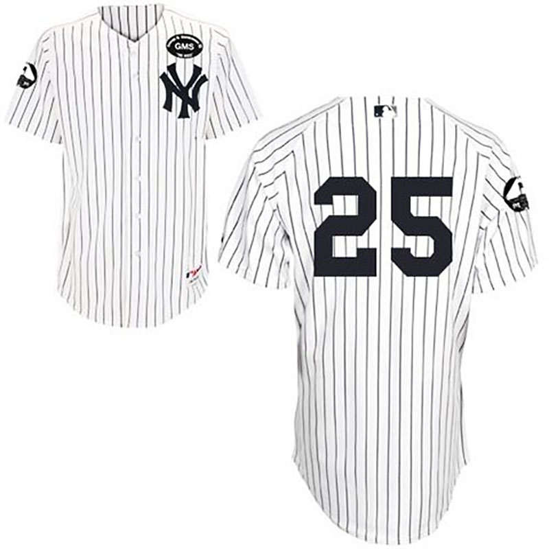 New York Yankees #25 Mark Teixeira GMS The Boss White Jersey