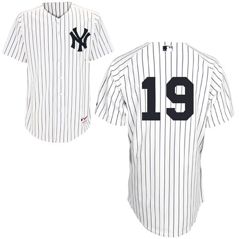 New York Yankees #19 Masahiro Tanaka Men's Authentic White/Navy Blue Pinstripe Home Majestic MLB Jersey