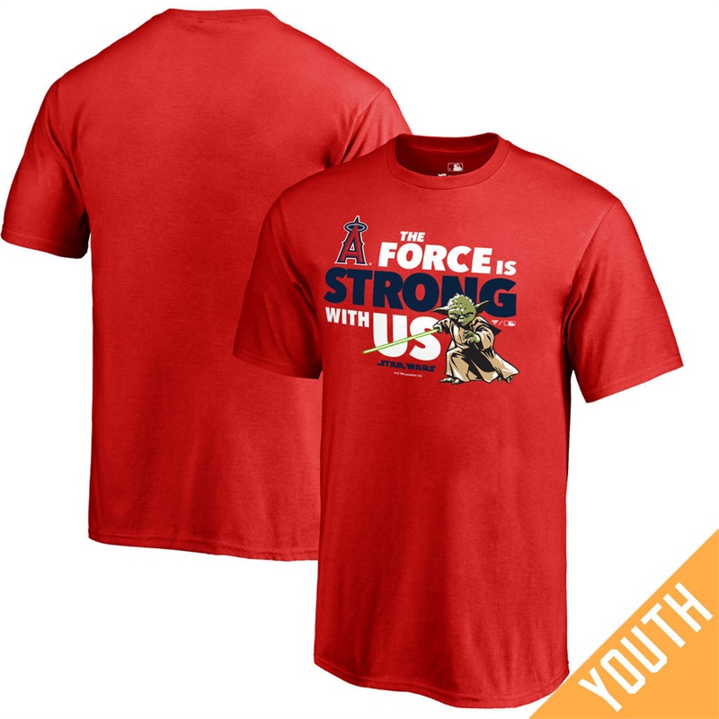 Youth Los Angeles Angels Star Wars Jedi Strong Fanatics Branded Red T-Shirt