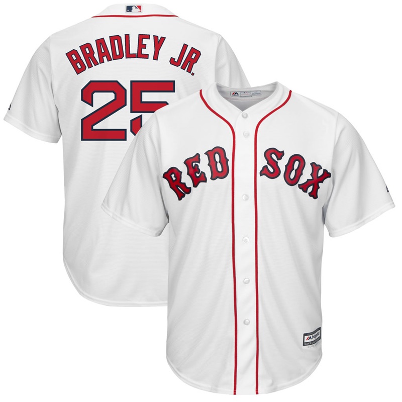 Youth Boston Red Sox #25 Jackie Bradley Jr. Replica Home White Cool Base Jersey