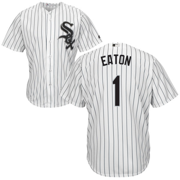 Youth Chicago White Sox Adam Eaton #1 Majestic White Authentic Cool base Jersey