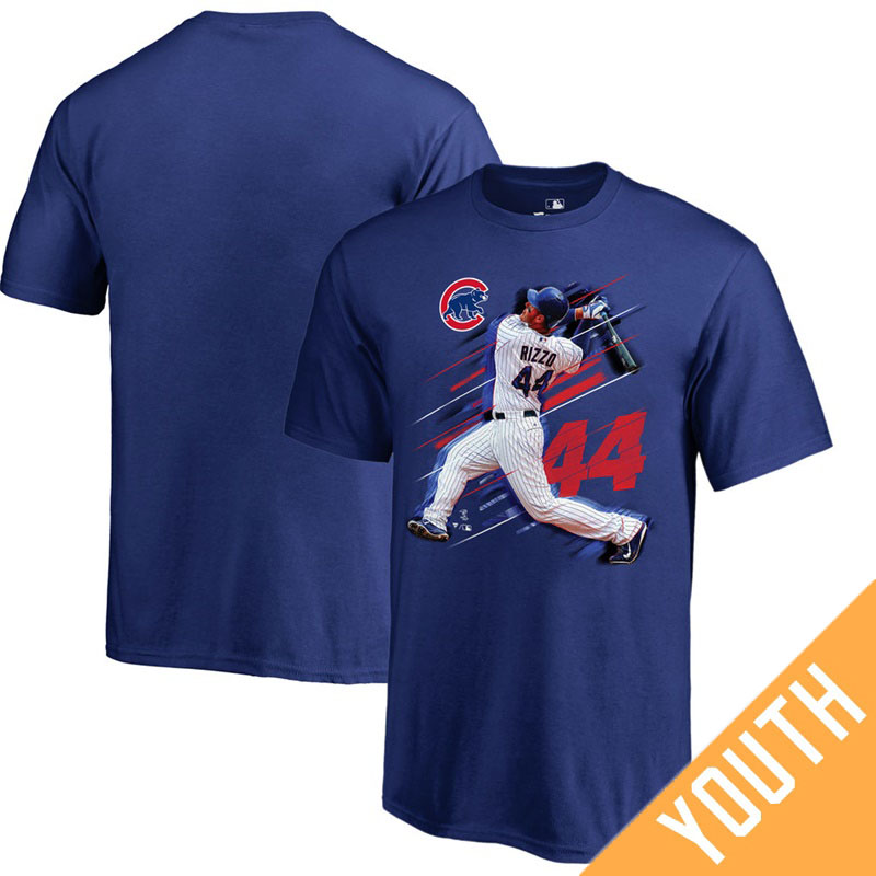 Youth Chicago Cubs Anthony Rizzo Fanatics Branded Fade Away Royal T-Shirt