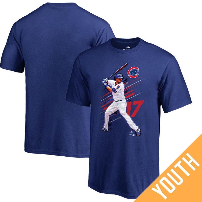 Youth Chicago Cubs Kris Bryant Fanatics Branded Fade Away Royal T-Shirt