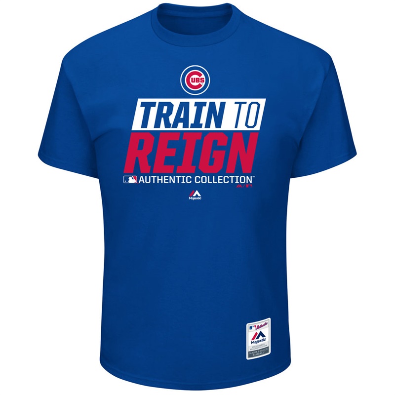 Youth Chicago Cubs Royal 2017 Spring Training Train to Reign Authentic Collection T-Shirt