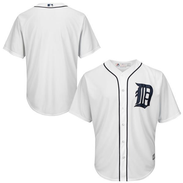 Youth Detroit Tigers Majestic White Official Cool Base Team Jersey