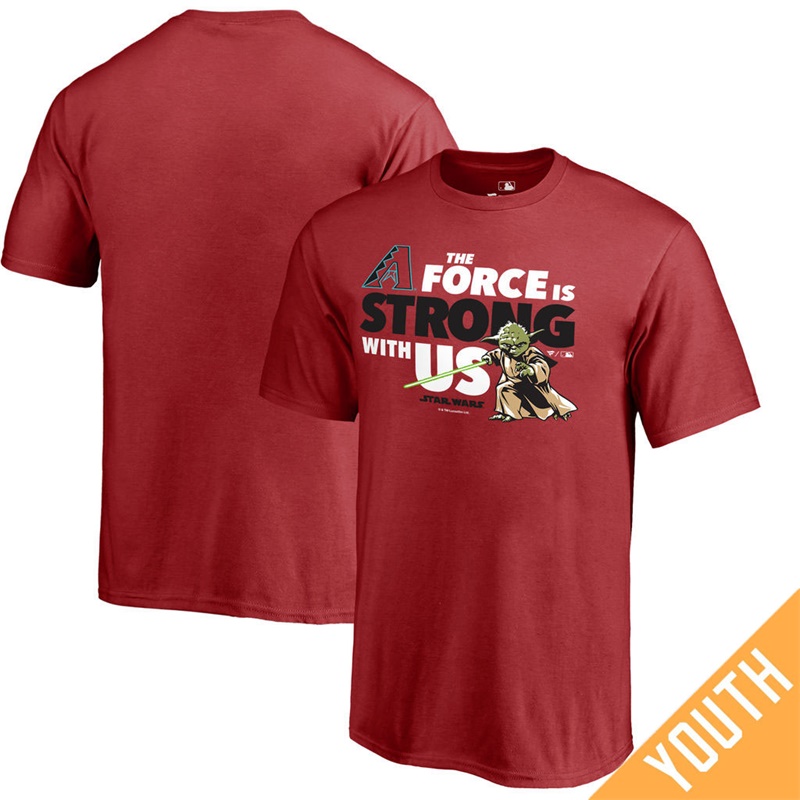 Youth Arizona Diamondbacks Star Wars Jedi Strong Fanatics Branded Red T-Shirt