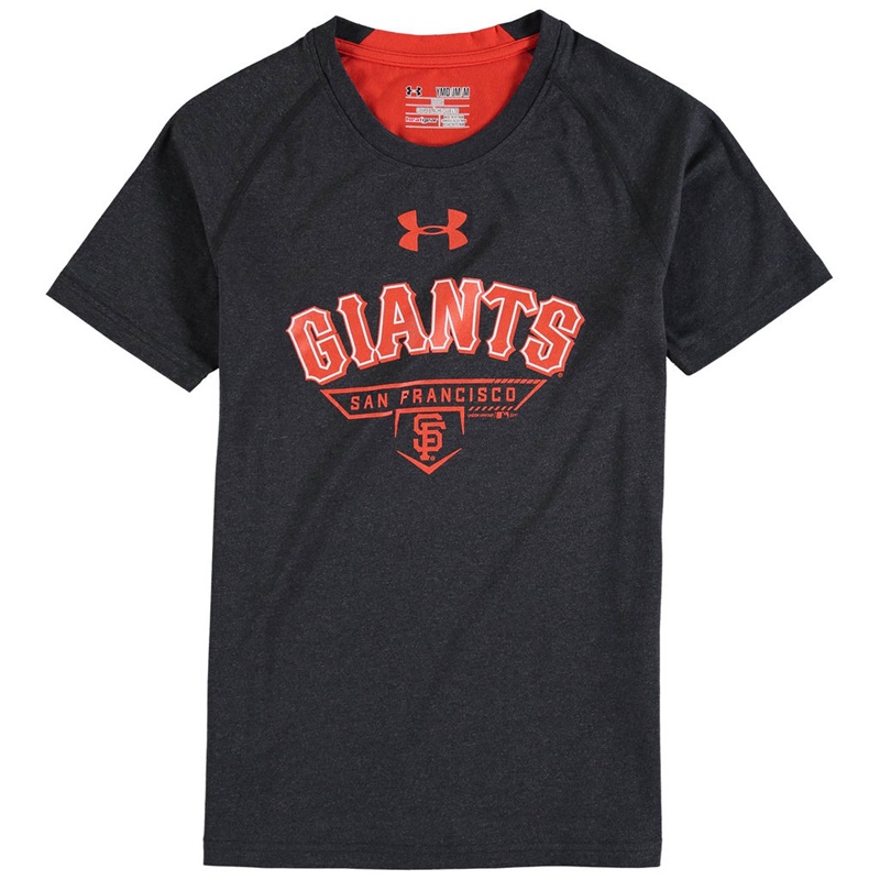 San Francisco Giants Black Charged Cotton Performance T-Shirt- Youth