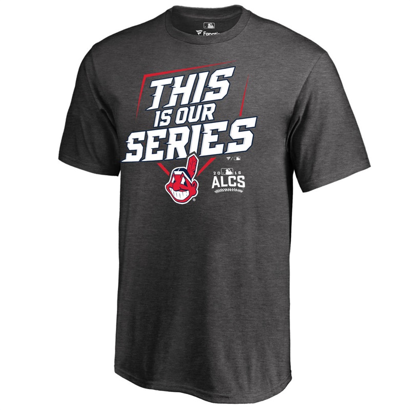 Youth Cleveland Indians Gray 2016 League Championship Series Participant T-Shirt