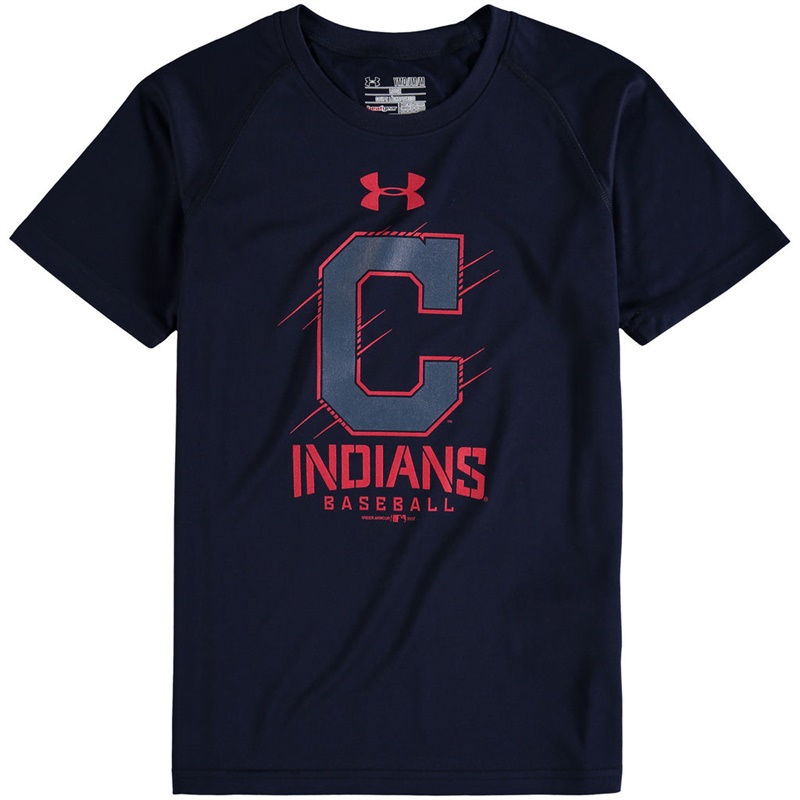 Cleveland Indians Navy Tech T-Shirt -  Youth