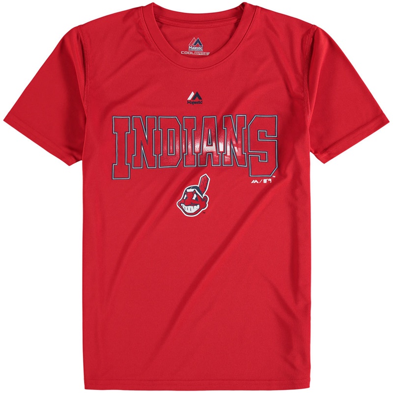 Youth Cleveland Indians Red Light Up the Field T-Shirt