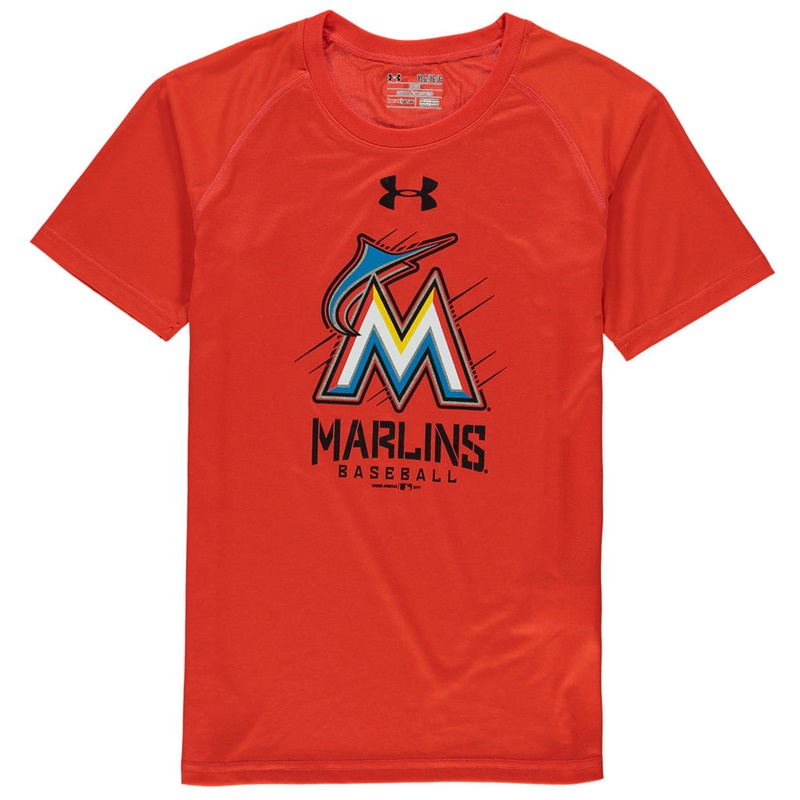 Miami Marlins Orange Tech T-Shirt -  Youth