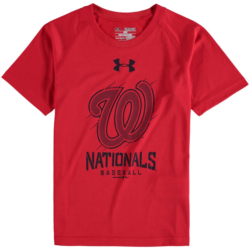 Washington Nationals Red Tech T-Shirt -  Youth