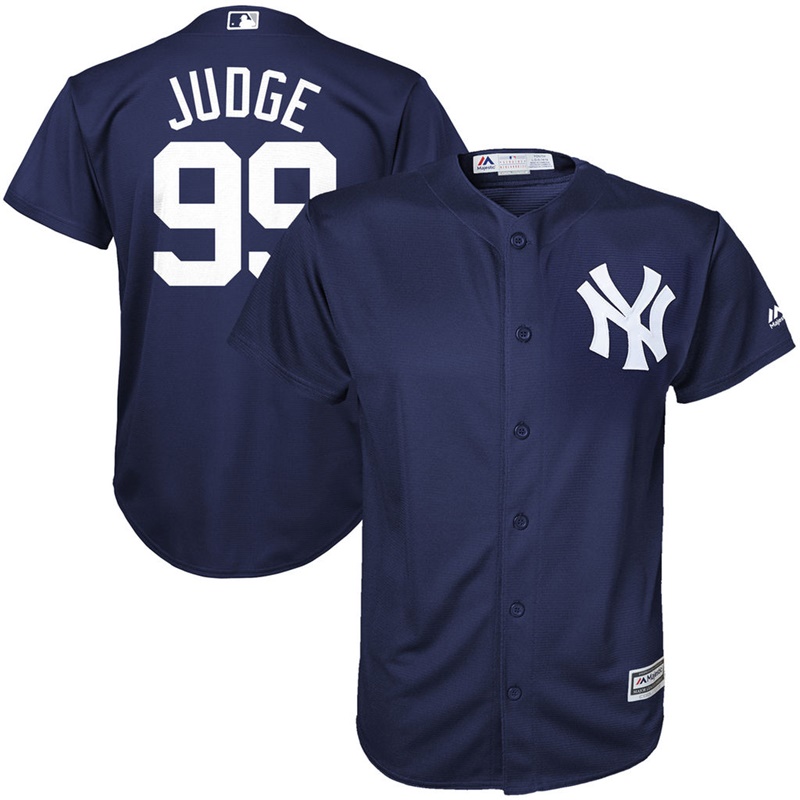 Youth New York Yankees #99 Aaron Judge Fashion Navy Cool Base Jersey