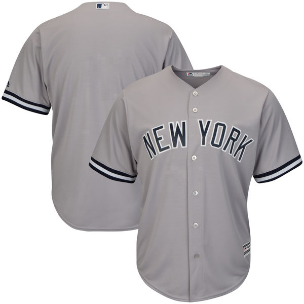 Youth New York Yankees Majestic Gray Official Cool Base Team Jersey