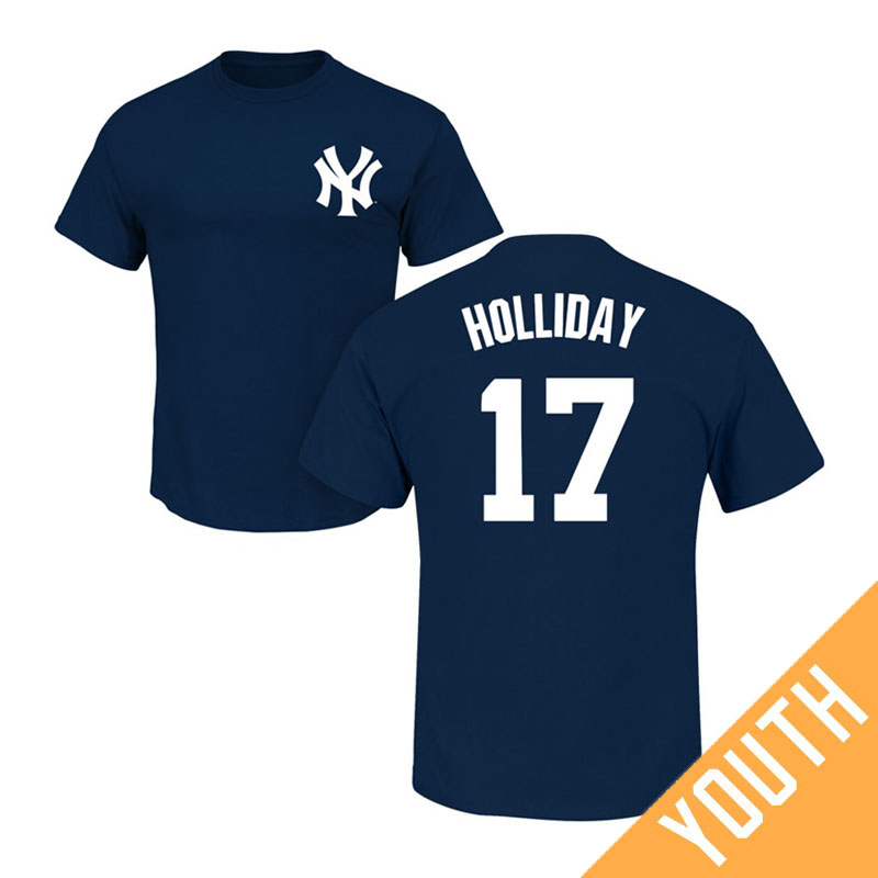 Youth New York Yankees Matt Holliday #17 Navy Roster T-Shirt