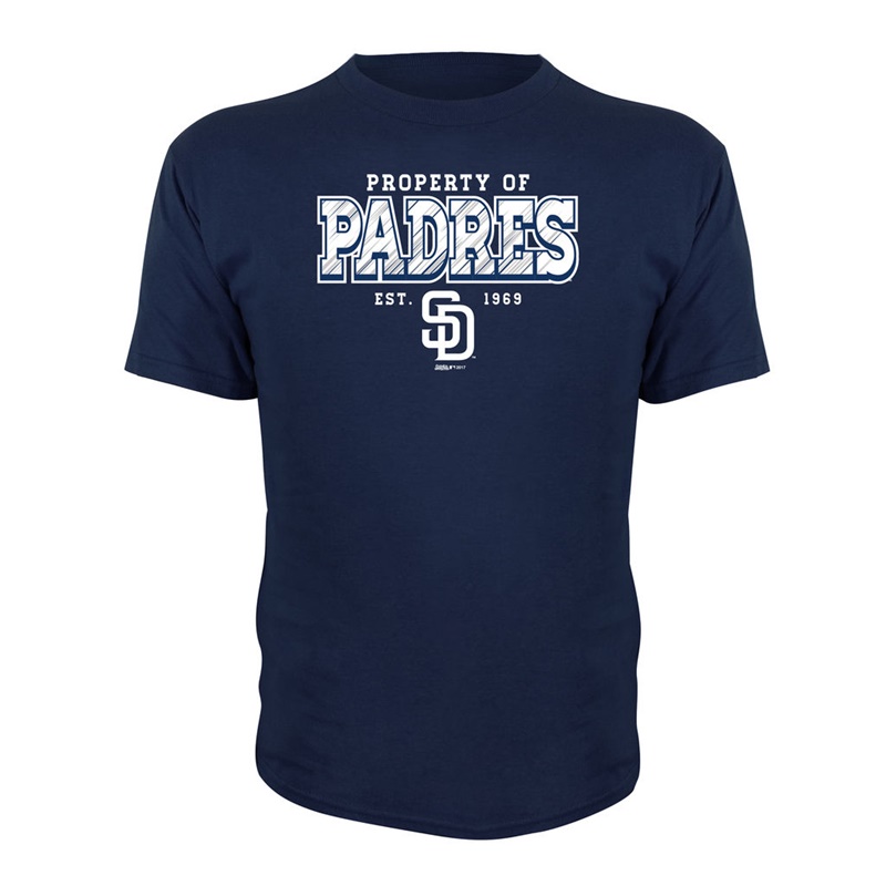 Youth San Diego Padres Navy Property Of Team T-Shirt