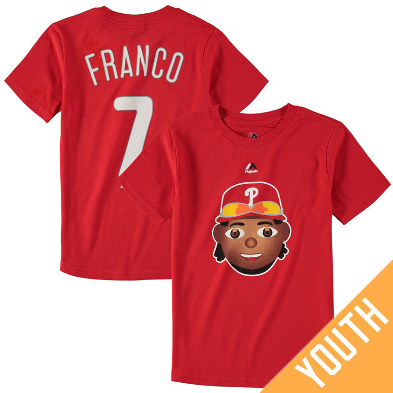 Youth Philadelphia Phillies Maikel Franco Emoji Name & Number Red T-Shirt