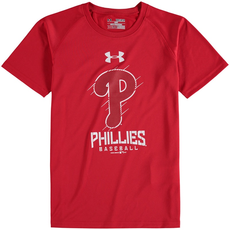 Philadelphia Phillies Red Tech T-Shirt -  Youth