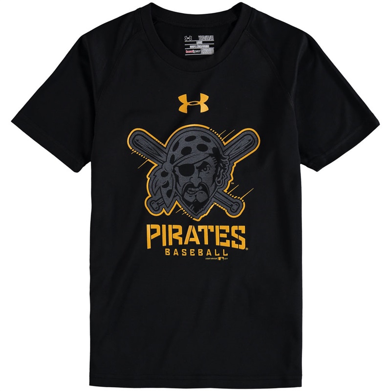 Pittsburgh Pirates Black Tech T-Shirt -  Youth