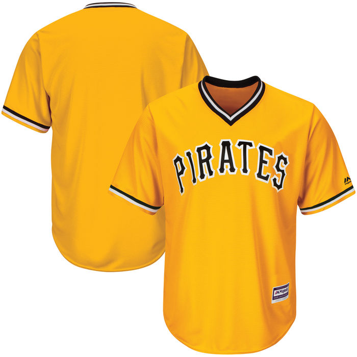 Youth Pittsburgh Pirates Gold Official Throwback Cool Base Team Jersey