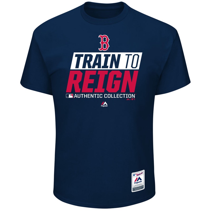 Youth Boston Red Sox Navy 2017 Spring Training Train to Reign Authentic Collection T-Shirt